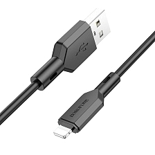 Кабель BOROFONE BX70 Lightning 8 pin, 2.4A, длина 1 метр, цвет черный Кабель BOROFONE BX70 Lightning 8 pin, 2.4A, длина 1 метр, цвет черный
