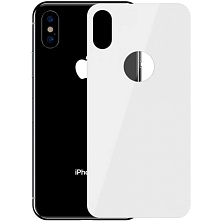 Защитное стекло для APPLE iPhone XS MAX, на заднюю сторону, цвет белый. Защитное стекло для APPLE iPhone XS MAX, на заднюю сторону, цвет белый.