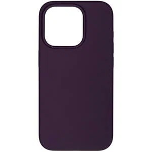 Чехол накладка Silicone Case для APPLE iPhone 15 Pro, L-ogo, бархатная подложка, цвет фиолетово-черный