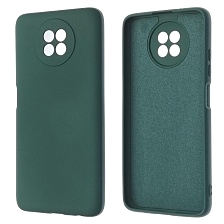 Чехол накладка Silicon Cover для XIAOMI Redmi Note 9T, силикон, бархат, цвет сосновый зеленый