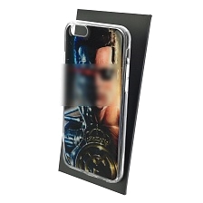 Чехол накладка для APPLE iPhone 6, iPhone 6G, iPhone 6S, силикон, глянцевый, рисунок Терминатор Корона CMF