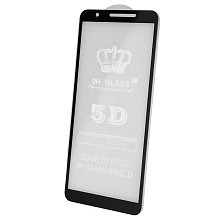 Защитное стекло 5D 9H для SAMSUNG Galaxy A01 Core (SM-A013), цвет окантовки черный