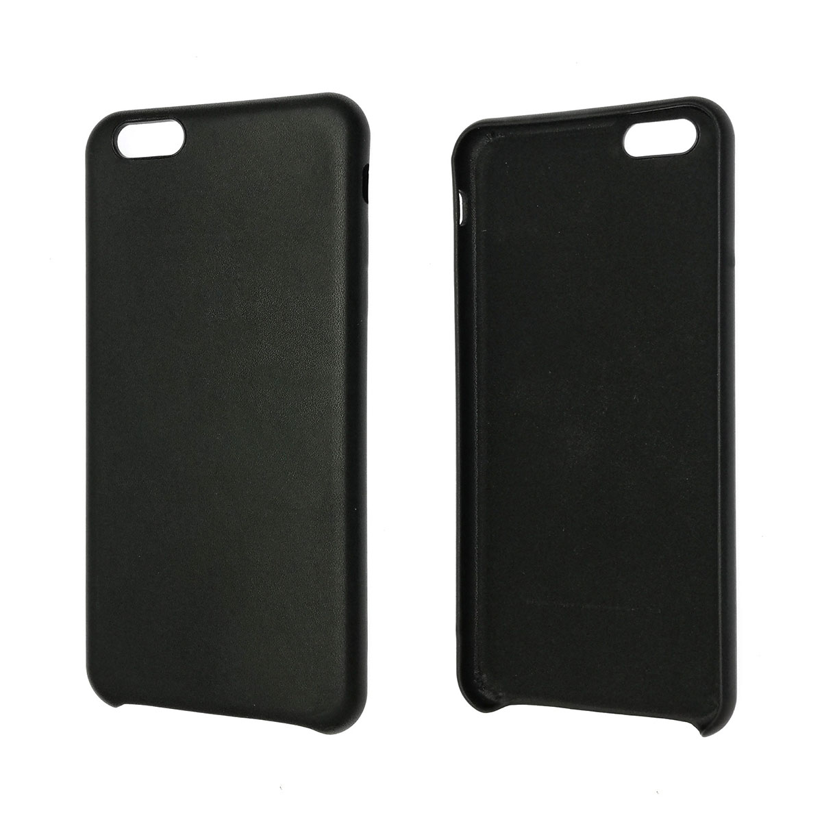 Чехол накладка Leather Case для APPLE iPhone 6 Plus, 6S Plus, экокожа, пластик, цвет черный.