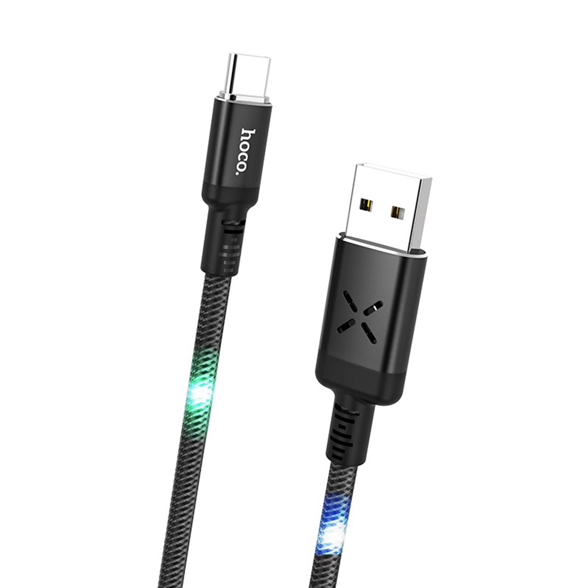 Кабель HOCO U63 Spirit USB Type С, LED подсветка от звука, 3A, длина 1.2 метра, цвет черный Кабель HOCO U63 Spirit USB Type С, LED подсветка от звука, 3A, длина 1.2 метра, цвет черный
