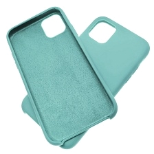 Чехол накладка Silicon Case для APPLE iPhone 11 Pro MAX 2019, силикон, бархат, цвет синий океан.