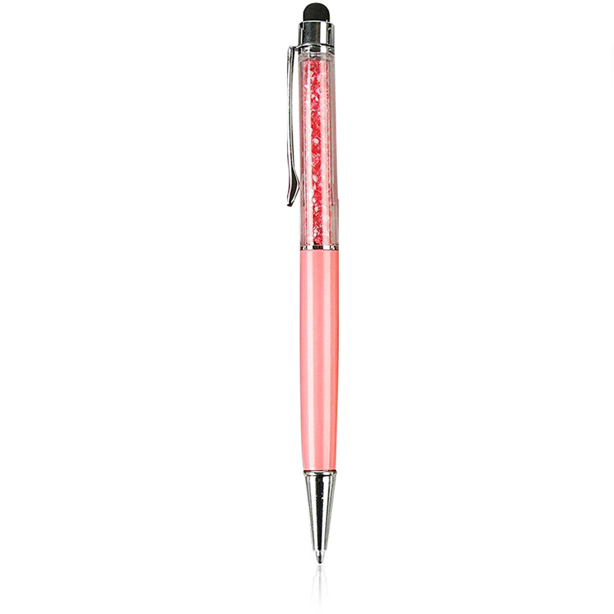 Ручка стилус для телефонов и планшетов, со стразами, цвет персиковый
