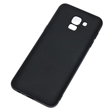 Чехол накладка для SAMSUNG Galaxy J6 2018 (SM-J600), силикон, цвет черный