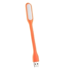 LED USB светильник, 6 диодов, длина 16.5 см, цвет оранжевый