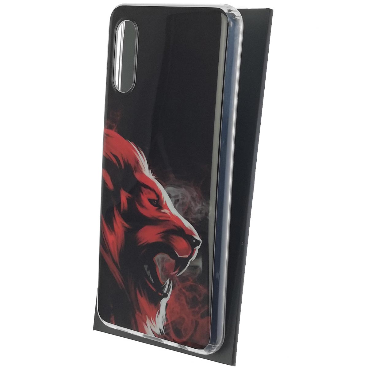 Чехол накладка Vinil для SAMSUNG Galaxy A02 (SM-A022G/DS), силикон, глянцевый, рисунок красный лев