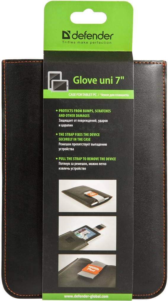 Папка для планшета DEFENDER Glove диагональ 10.1", кожзам, цвет черный