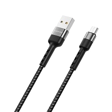 Кабель BOROFONE BX34 Advantage Micro USB, 2.4A, длина 1 метр, нейлоновая оплетка, цвет черный