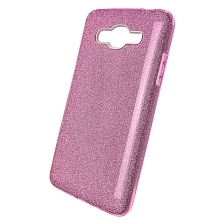 Чехол накладка Shine для SAMSUNG Galaxy J2 Prime 2016 (SM-G532), силикон, блестки, цвет розовый.