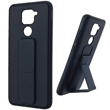 Чехол накладка L NANO для XIAOMI Redmi Note 9, силикон, держатель, цвет синий