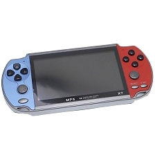 Портативная игровая приставка X7, 4.3", цвет красно синий