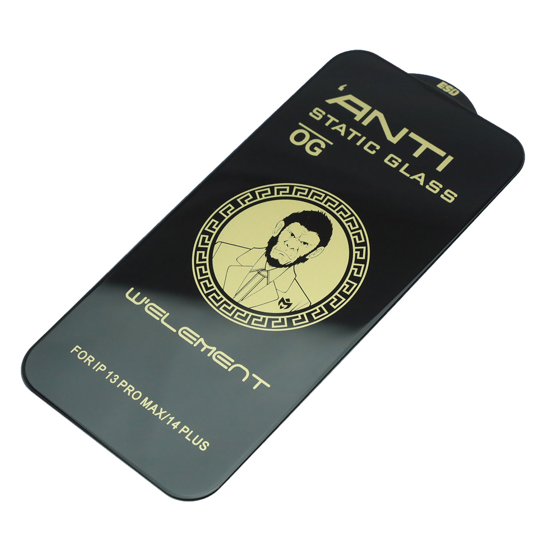 Защитное стекло ESD OG Glass ANTI-STATIC GLASS для APPLE iPhone 13 Pro Max, iPhone 14 Plus, с сеточкой на динамике, цвет окантовки черный