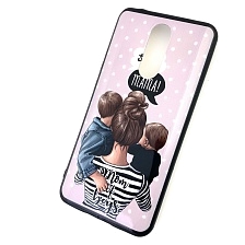Чехол накладка для XIAOMI Redmi 8, силикон, рисунок super MAMA Mom of boys.