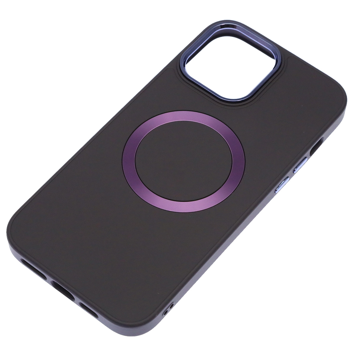 Чехол накладка с поддержкой MagSafe для APPLE iPhone 13 Pro Max (6.7"), силикон, пластик, цвет темно фиолетовый
