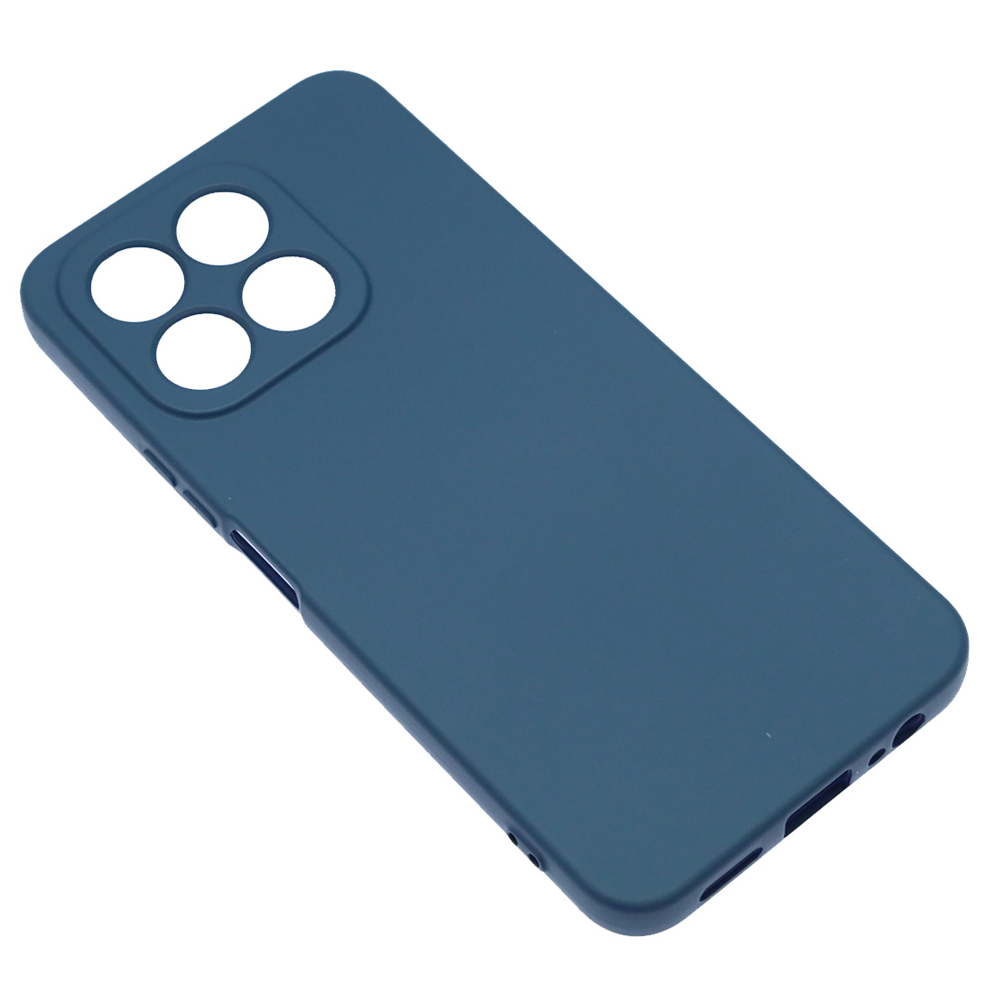 Чехол накладка NANO для Honor X6b 4G, защита камеры, силикон, бархат, цвет темно синий