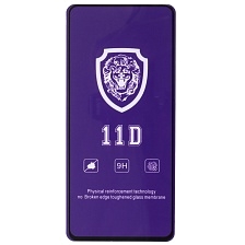 Защитное стекло 11D LION FULL GLUE для XIAOMI Redmi Note 9S, Note 9 Pro, цвет окантовки черный