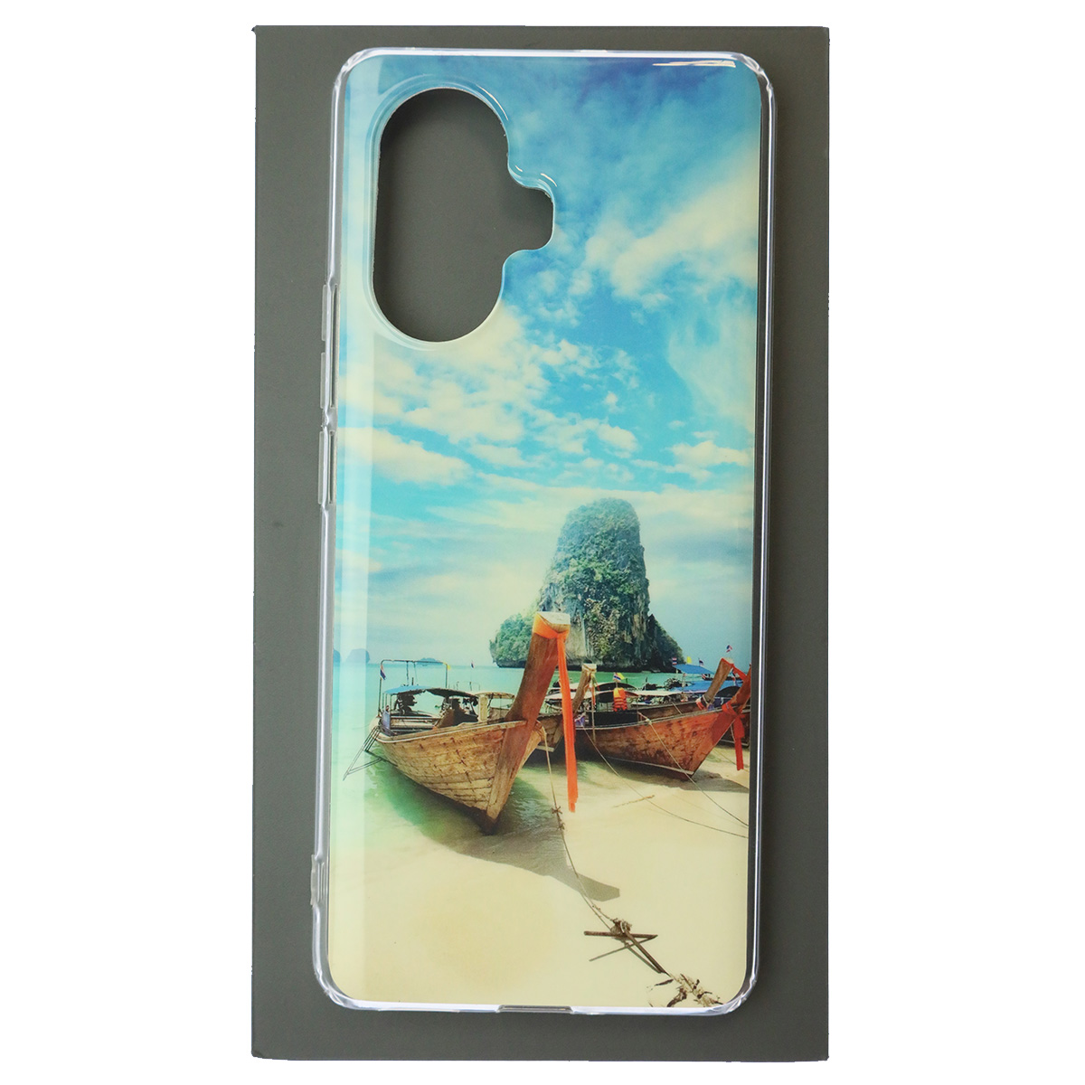 Чехол накладка для Realme 10 Pro Plus 5G, силикон, глянцевый, рисунок Пляж