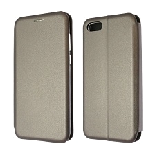 Чехол книжка STYLISH для HUAWEI Honor 7A, Y5 2018, Y5 Prime, Y5 Lite, экокожа, визитница, цвет серебристый