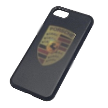 Чехол накладка для APPLE iPhone 7, iPhone 8, силикон, рисунок логотип Порш