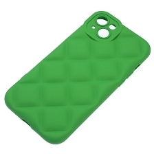 Чехол накладка для APPLE iPhone 14 Plus (6.7"), силикон, 3D ромб, цвет зеленый