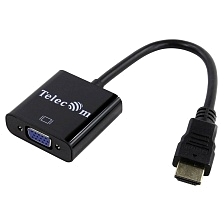 Переходник TELECOM TA559 HDMI на VGA (SVGA) + AUX разъем, 0.2 м, цвет черный Переходник TELECOM TA559 HDMI на VGA (SVGA) + AUX разъем, 0.2 м, цвет черный
