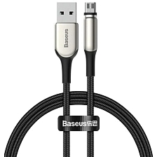 Кабель с магнитной зарядкой Micro USB BASEUS CAMXC-H01 Zinc Magnetic, цвет черный.