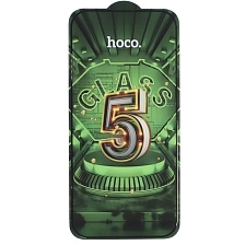 Защитное стекло 5D HOCO G12 для APPLE iPhone 14 Pro (6.1"), цвет окантовки черный