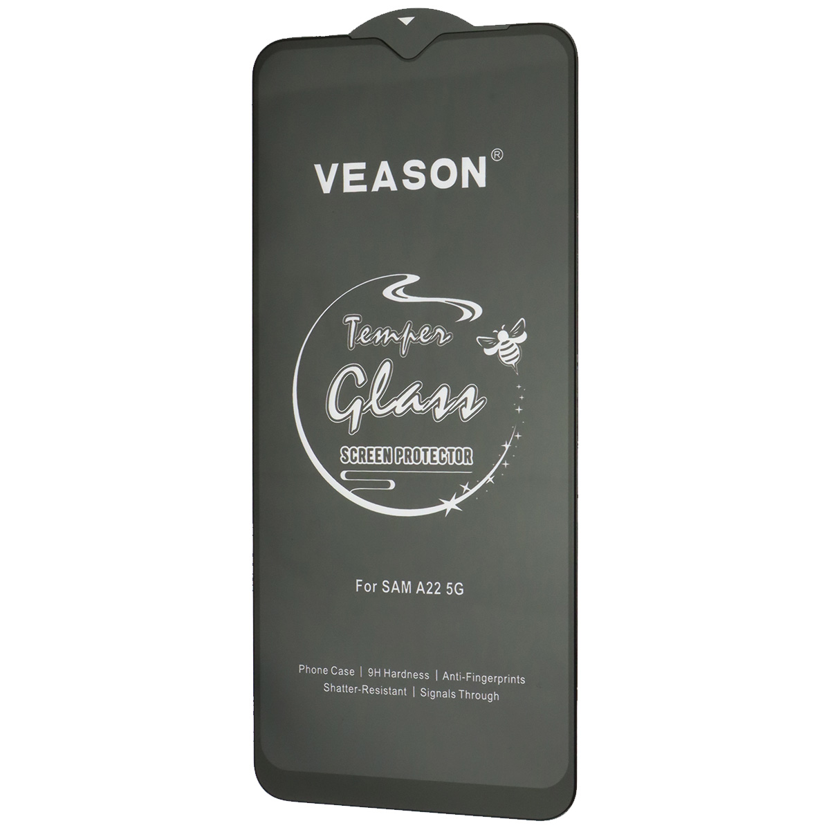 Защитное стекло VEASON Tempered Glass для SAMSUNG Galaxy A22s 5G (SM-A226B), цвет окантовки черный
