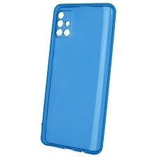 Чехол накладка Clear Case для SAMSUNG Galaxy A51 (SM-A515), M40S (SM-A3050), силикон 1.5 мм, защита камеры, цвет прозрачно синий