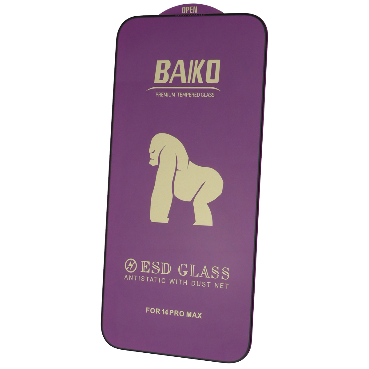 Защитное стекло BAIKO для APPLE iPhone 14 Pro Max (6.7"), с сеточкой на динамике, цвет окантовки черный Защитное стекло BAIKO для APPLE iPhone 14 Pro Max (6.7"), с сеточкой на динамике, цвет окантовки черный