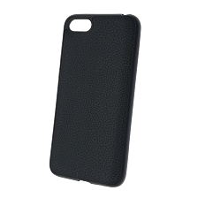 Чехол накладка для HUAWEI Honor 7A, Y5 2018, Y5 Prime, Y5 Lite, силикон, под кожу, цвет черный.