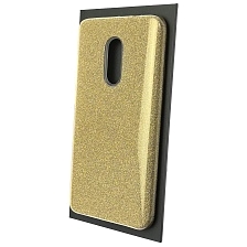 Чехол накладка Shine для XIAOMI Redmi Note 4X, силикон, блестки, цвет золотистый