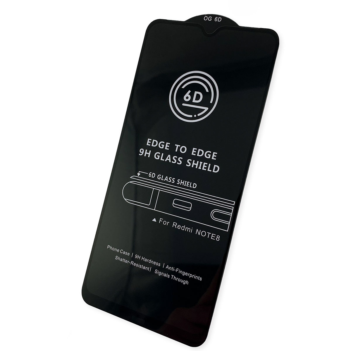 Защитное стекло 6D G-Rhino для XIAOMI Redmi Note 8 2019, цвет окантовки черный