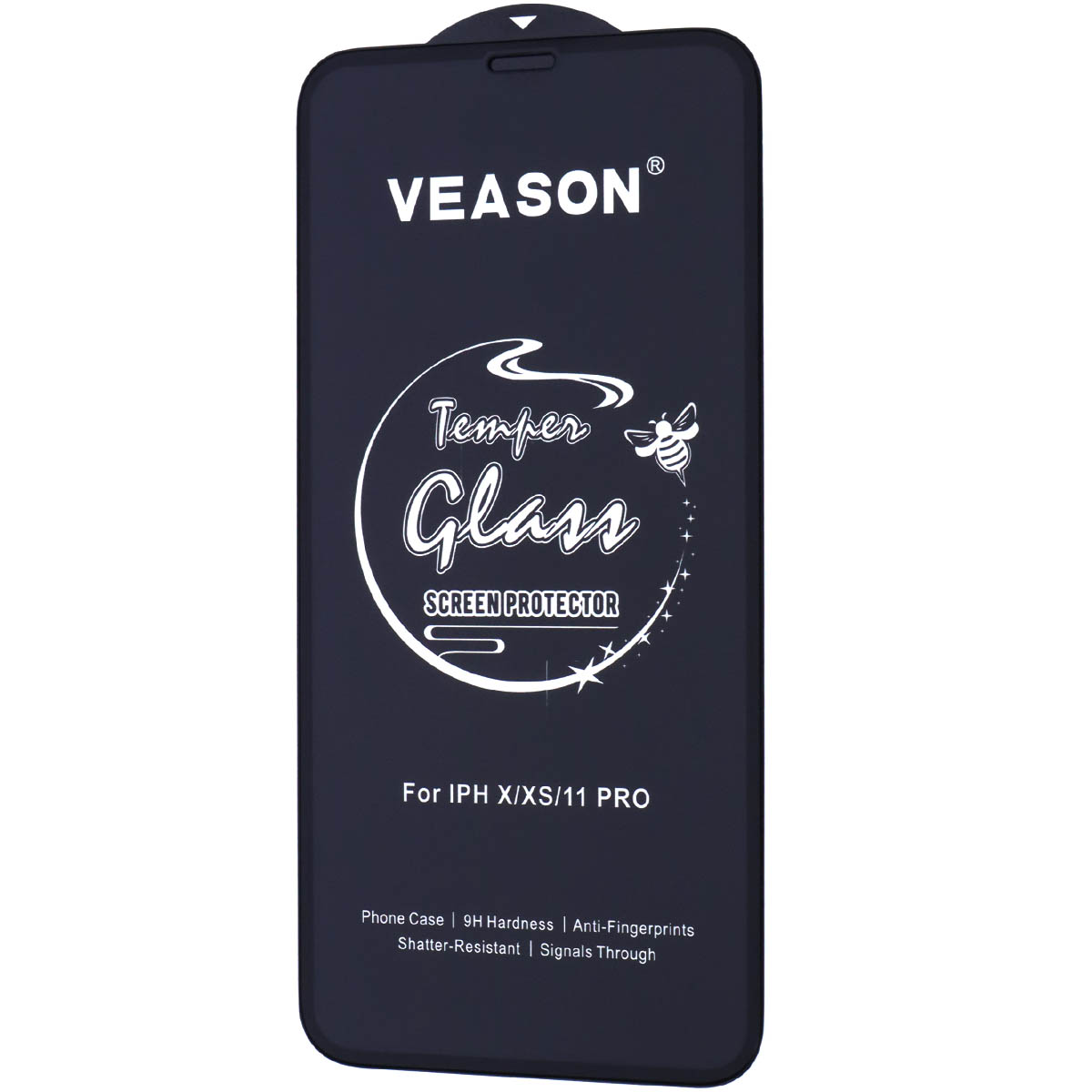 Защитное стекло VEASON TEMPERED GLASS для APPLE iPhone X, iPhone XS, iPhone 11 Pro, цвет окантовки черный