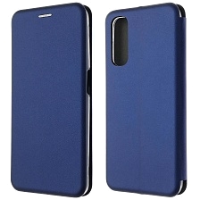Чехол книжка STYLISH для Realme 7, экокожа, визитница, цвет синий