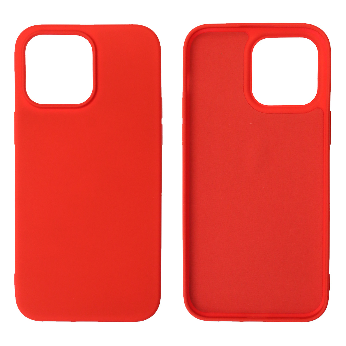 Чехол накладка NANO для APPLE iPhone 14 Pro Max, силикон, бархат, цвет красный