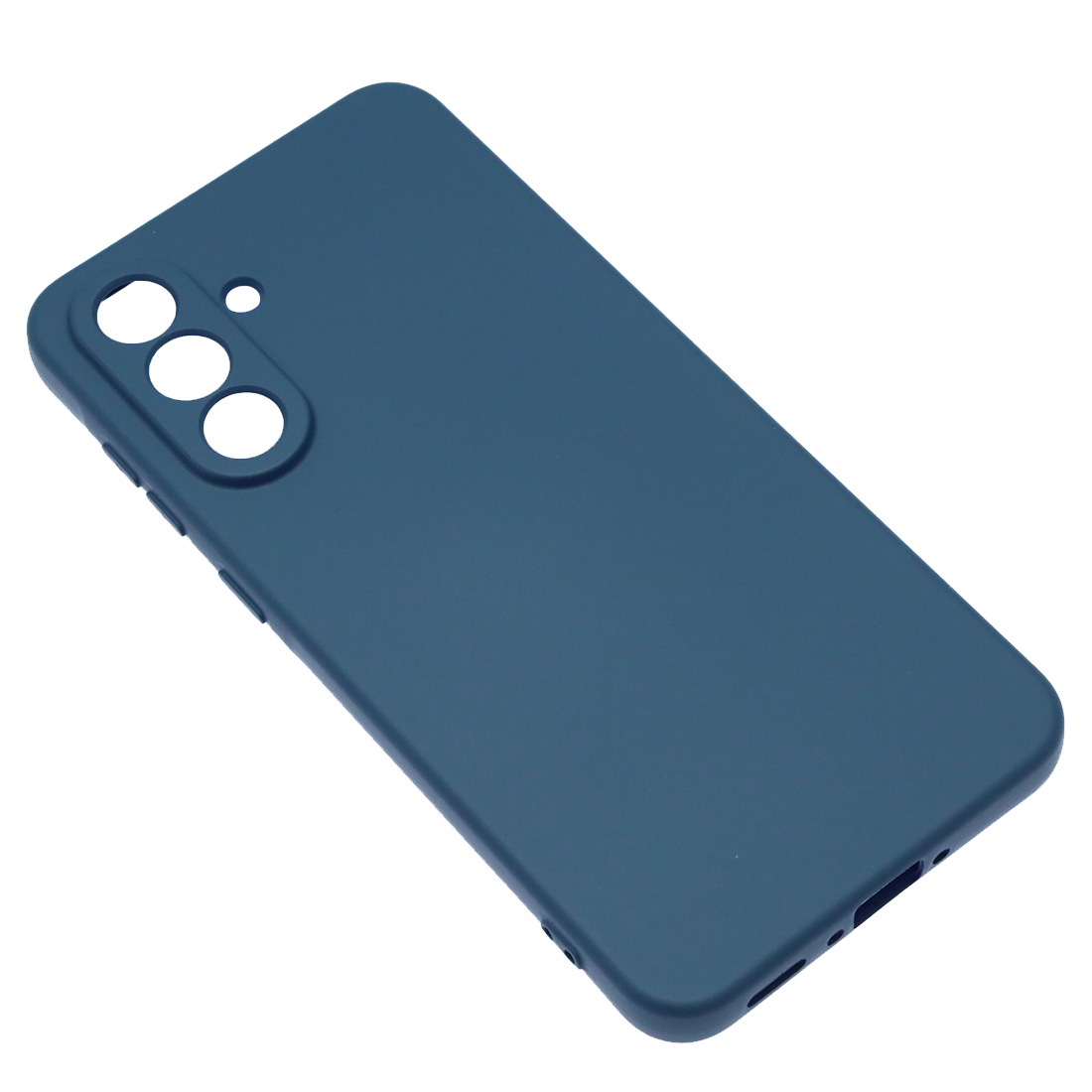 Чехол накладка NANO для SAMSUNG Galaxy A56 5G, защита камеры, силикон, бархат, цвет темно синий