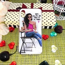 Чехол накладка для APPLE iPhone X, XS, силикон, рисунок First I drink the coffeе.