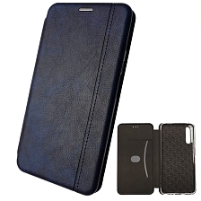 Чехол книжка NEW для HUAWEI Honor 9X Pro (HLK-AL10), экокожа, визитница, цвет темно синий.