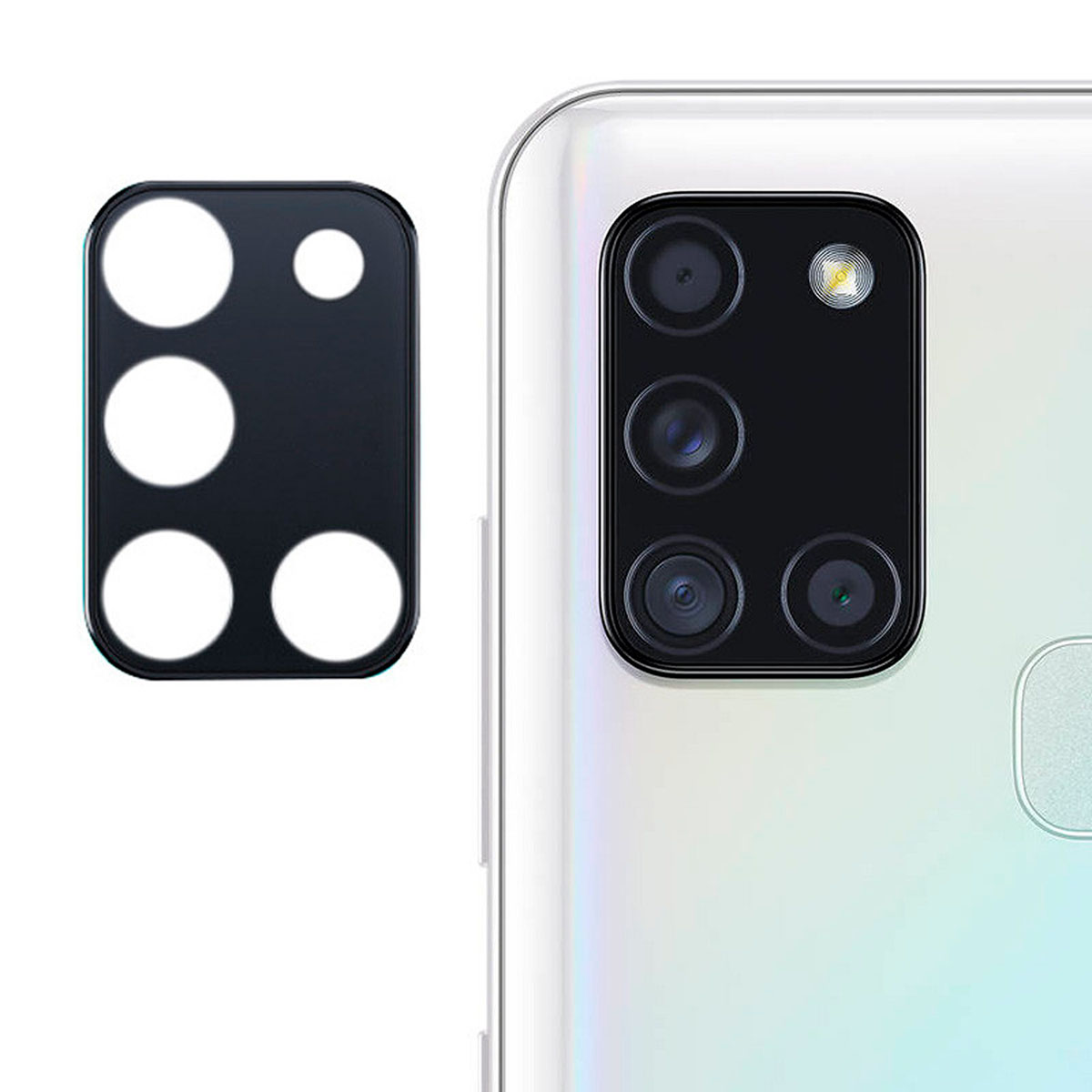 Защитное стекло на заднюю камеру для SAMSUNG Galaxy A21S, цвет черный Защитное стекло на заднюю камеру для SAMSUNG Galaxy A21S, цвет черный