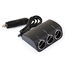 Автомобильный разветвитель OLESSON 1521, 120W, 12/24V, 3 выхода прикуривателя, цвет черный