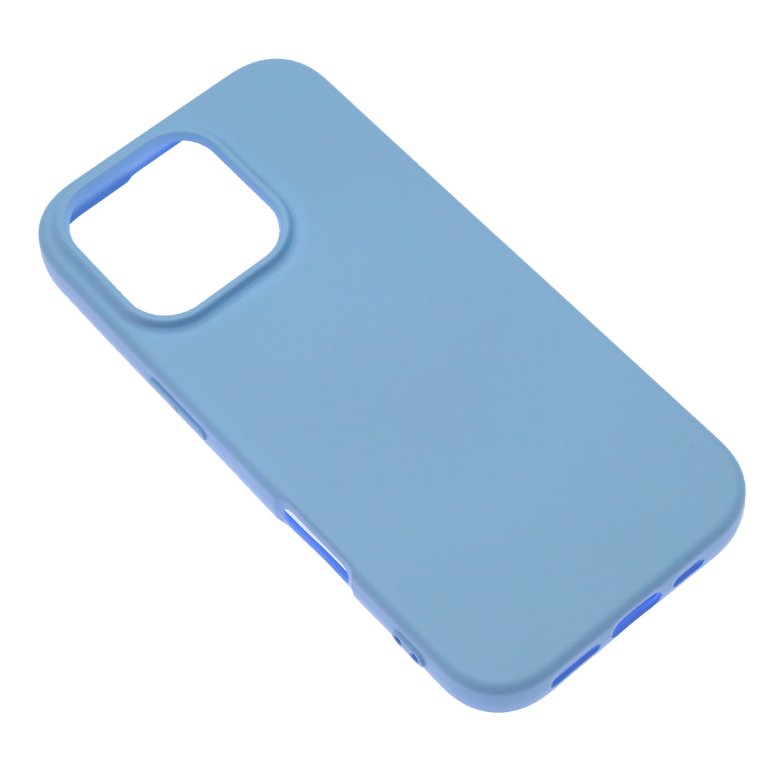 Чехол накладка NANO для APPLE iPhone 16 Pro (6.3"), силикон, бархат, цвет васильковый