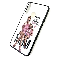 Чехол накладка для SAMSUNG Galaxy A20s (SM-A207), силикон, рисунок Mama of Drama girlMOM.