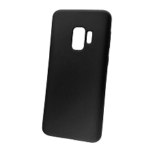 Чехол накладка Silicon Cover для SAMSUNG Galaxy S9 (SM-G960), силикон, бархат, цвет черный