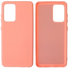 Чехол накладка Silicon Сover для SAMSUNG Galaxy A52 (SM-A525F), силикон, бархат, цвет нежно розовый