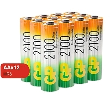 Аккумулятор перезаряжаемый GP HR6 AA Shrink 12 NI-MH 2100mAh, тип пальчиковый