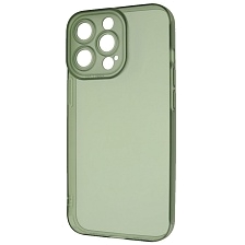 Чехол накладка CATEYES для APPLE iPhone 13 Pro (6.1), защита камеры, силикон, цвет прозрачно зеленый